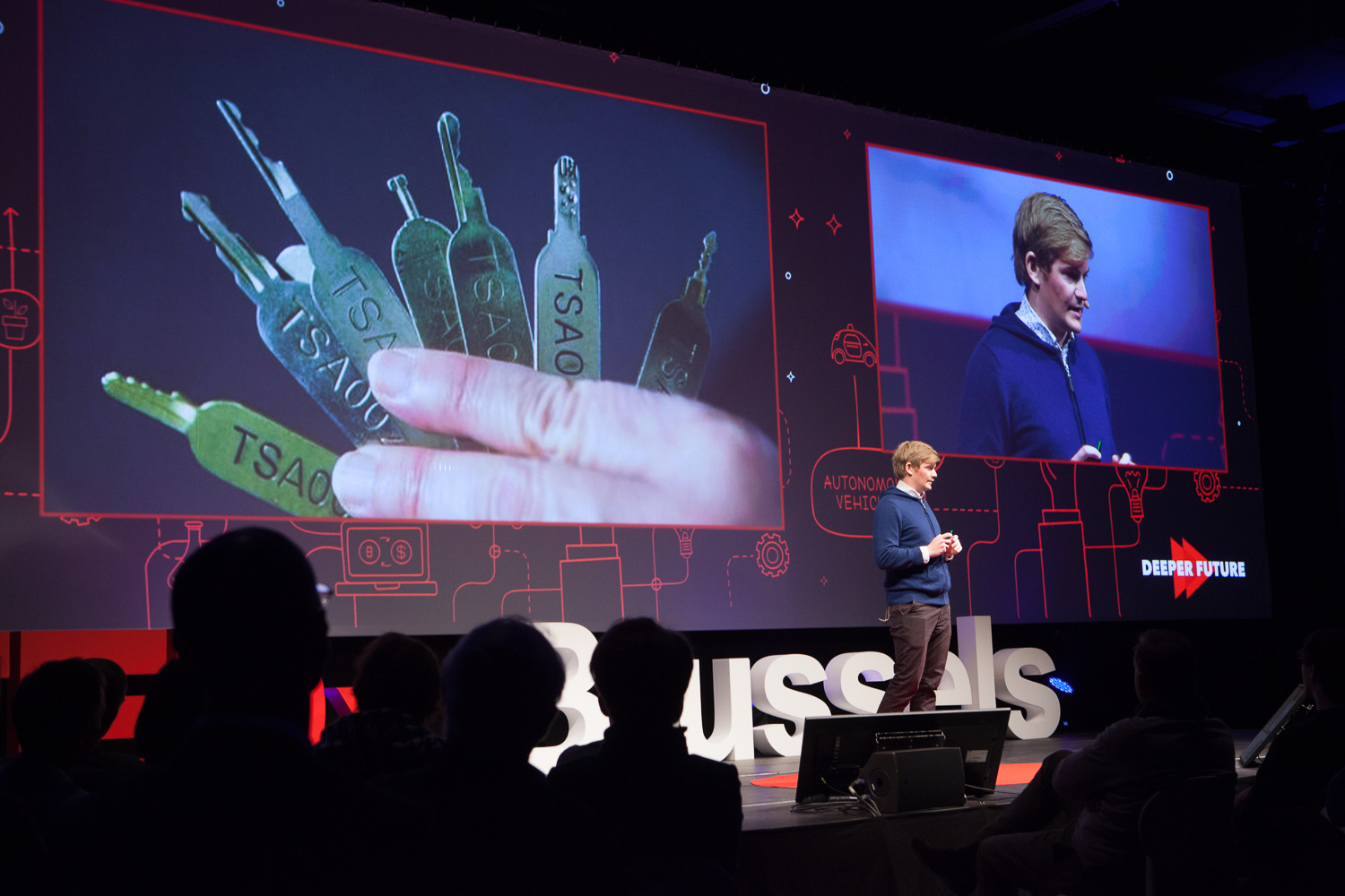 Me giving a talk at TEDx Brussels